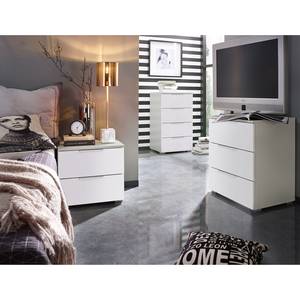 Table de chevet Alabama Blanc alpin / Gris - 2