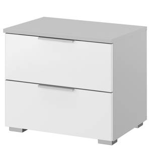 Table de chevet Alabama Blanc alpin / Gris - 2