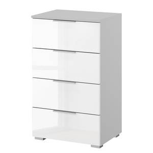 Commode Alabama I Blanc brillant / Gris