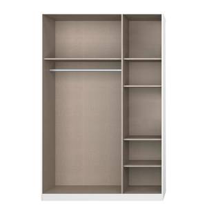 Drehtürenschrank Alabama Alpinweiß / Grau - 136 x 210 cm - Classic - Ohne Spiegeltür/-en