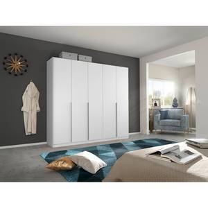 Armoire à portes battantes Alabama Blanc alpin / Gris - 226 x 229 cm - Premium - Sans portes miroir