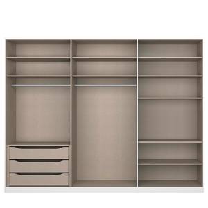 Drehtürenschrank Alabama Hochglanz Weiß / Grau - 271 x 229 cm - Premium - Ohne Spiegeltür/-en