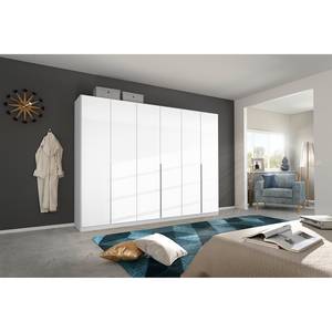 Drehtürenschrank Alabama Hochglanz Weiß / Grau - 271 x 229 cm - Premium - Ohne Spiegeltür/-en