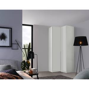 Armoire d’angle Alabama II Gris - Hauteur : 210 cm - Sans portes miroir