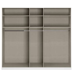 Drehtürenschrank Alabama Alpinweiß / Grau - 226 x 229 cm - Basic - Mit Spiegeltür/-en