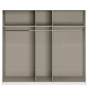 Drehtürenschrank Alabama Hochglanz Weiß / Grau - 226 x 210 cm - Basic - Ohne Spiegeltür/-en