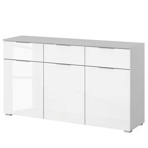 Commode Alabama III Blanc brillant / Gris