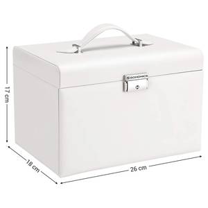 Schmuckbox La Chapelle III Kunststoff / Samt - Weiß