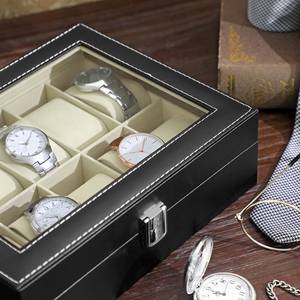 Horlogebox Bouisse I kunststof/fluweel - zwart