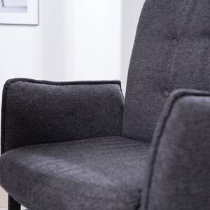 Chaise cantilever Lecelles Tissu / Métal - Gris foncé