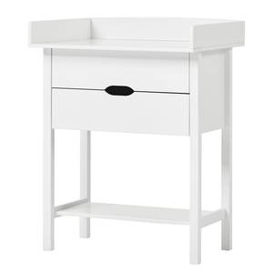 Commode à langer Bella Blanc - En partie en bois massif - 79 x 104 x 68 cm