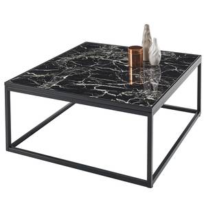 Table basse Mezilles Noir - Verre - 80 x 37 x 80 cm