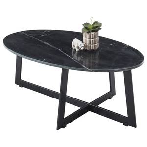 Couchtisch Le Loroux Marmor / Metall - Schwarz