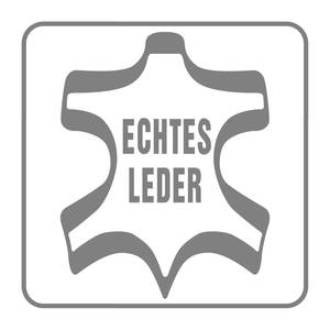 Polsterhocker Iglesia I Echtleder - Echtleder Nadra: Nachtblau - Silber - Buche