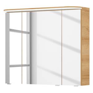 Spiegelschrank Balto Inklusive Beleuchtung - Eiche Riviera Dekor - Breite: 85 cm