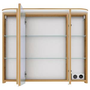 Spiegelschrank Balto Inklusive Beleuchtung - Eiche Riviera Dekor - Breite: 85 cm