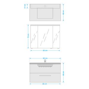 Badezimmerset Balto I (2-teilig) Inklusive Beleuchtung - Eiche Riviera Dekor - Breite: 92 cm