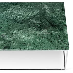 Marmor-Couchtisch Gleam Teilmontiert Marmor / Metall - Grün / Chrom - Breite: 120 cm