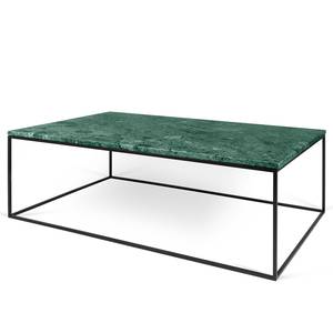 Salontafel Gleam I marmer/metaal - Groen/zwart - Breedte: 120 cm