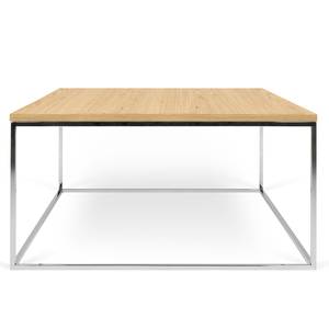 Table basse Gleam III Placage en bois véritable / Métal - Chêne - Largeur : 75 cm