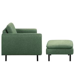 Fauteuil La Motte Tissu - Tissu Sogol: Vert - Avec repose-pieds