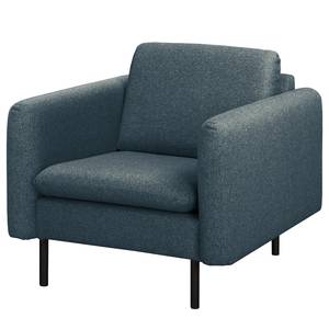 Fauteuil La Motte geweven stof - Geweven stof Sogol: Donkerblauw	 - Zonder hocker