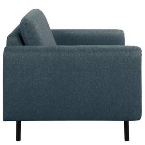 Fauteuil La Motte geweven stof - Geweven stof Sogol: Donkerblauw	 - Zonder hocker