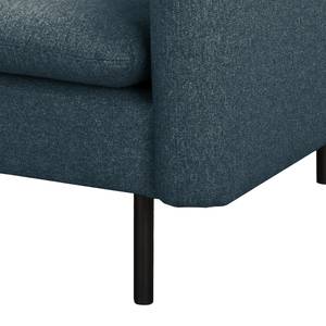 Fauteuil La Motte geweven stof - Geweven stof Sogol: Donkerblauw	 - Zonder hocker