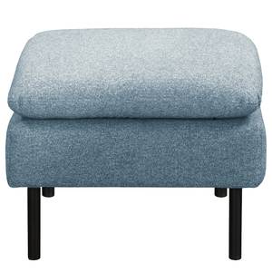 Fauteuil La Motte Tissu - Tissu Sogol: Bleu jean - Avec repose-pieds