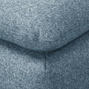 Fauteuil La Motte geweven stof - Geweven stof Sogol: Jeansblauw - Met hocker