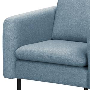 Fauteuil La Motte Tissu - Tissu Sogol: Bleu jean - Sans repose-pieds