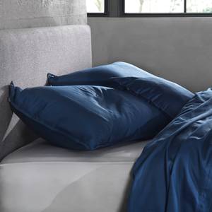 Taies d’oreiller Satinado II (lot de 2) Satin de coton - Bleu marine - 60 x 70 cm