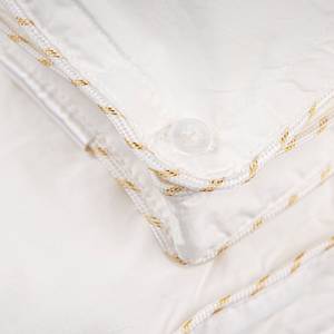 4-Jahreszeiten Doppelbettdecke Gold Hohlfaser - Weiß - 260 x 220 cm
