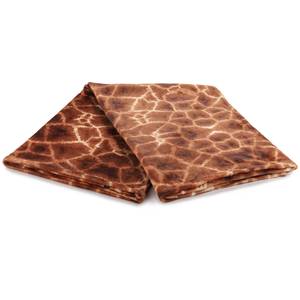 Plaid Giraffe polyester fleece - oranje