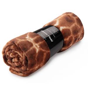 Plaid Giraffe polyester fleece - oranje