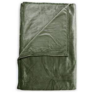 Plaid Cara Polyester Fleece - Olivgrün