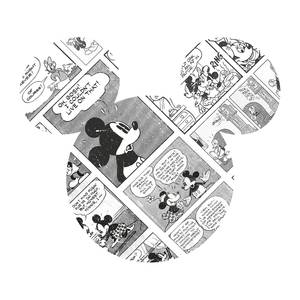 Vliesbehang Mickey Head Comic Cartoon vlies - zwart/wit