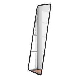 Miroir rectangulaire contour en caoutcho Caoutchouc - Noir