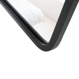 Miroir rectangulaire contour en caoutcho Caoutchouc - Noir