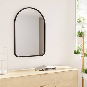 Miroir mural cintré 86 x 91 cm Hub Caoutchouc - Noir