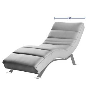 Ligfauteuil Kasson geweven stof - Geweven stof Urda: Cappuccino - Zilver