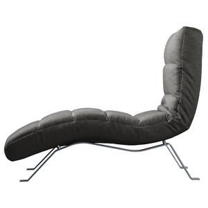 Chaise relax Kasson Tissu - Tissu Urda: Gris foncé - Argenté