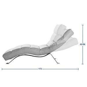 Ligfauteuil Kasson echt leer - Leer Nelja: Olijfgroen - Zilver