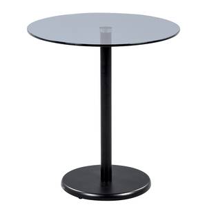 Beistelltisch Billiere Glas / Metall - Schwarz