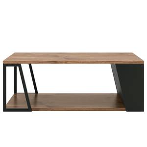 Table basse Albi Placage en bois véritable - Noyer / Noir