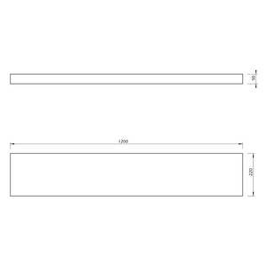 Wandboard Balda Echtholzfurnier - Eiche - Breite: 120 cm