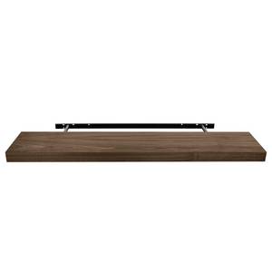 Wandplank Balda fineerlaag van echt hout - Walnoothouten - Breedte: 120 cm