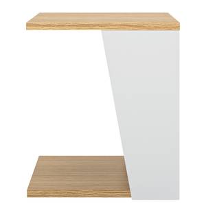 Bout de canapé Albi Placage en bois véritable - Chêne / Blanc