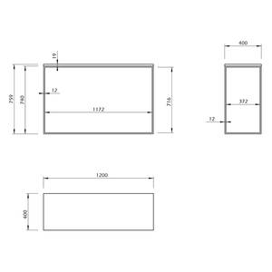 Wandtafel Gleam marmer/metaal - Zwart