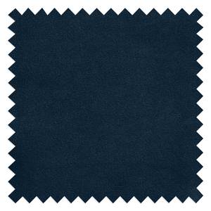 Armlehnenstuhl Waiy Samt & Strukturstoff / Buche massiv - Jeansblau